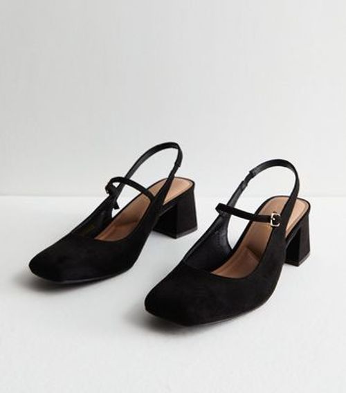 Black Suedette Slingback...