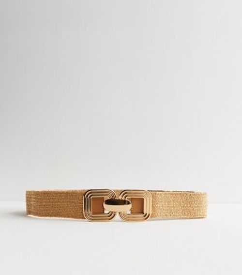 Stone Raffia Square Buckle...