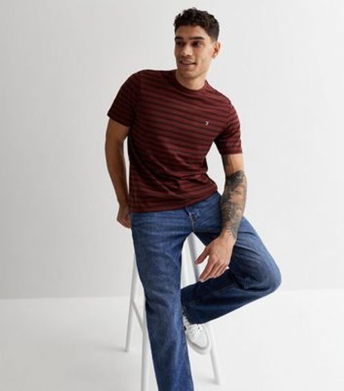 Men's Farah Burgundy Stripe...