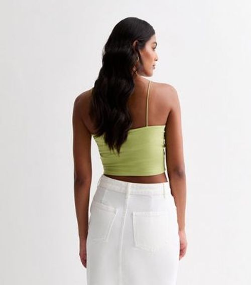 Green Strappy Crop Top New...