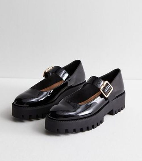 Black Patent Chunky Mary Jane...