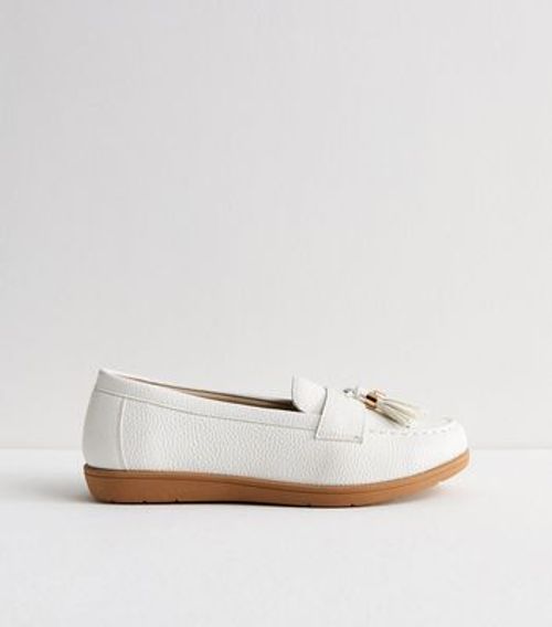 Wide Fit White Leather-Look...