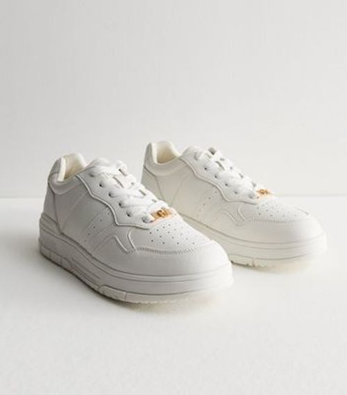 White Low Top Chunky Trainers...