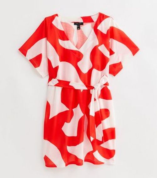 Red Abstract Print Jersey...
