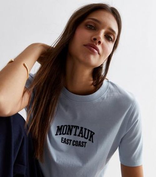 Pale Blue Cotton Montauk Logo...