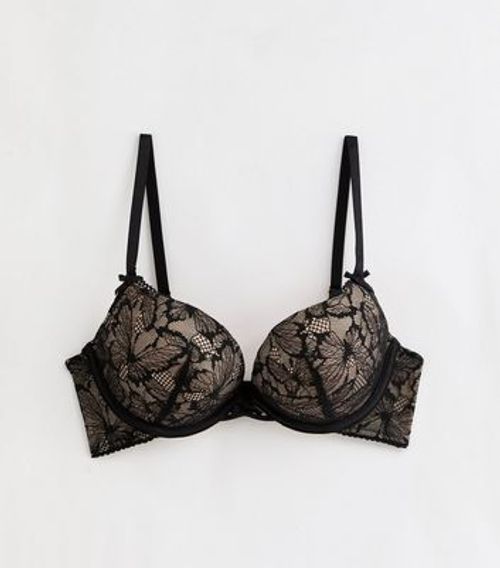 Black Butterfly Lace Push Up...