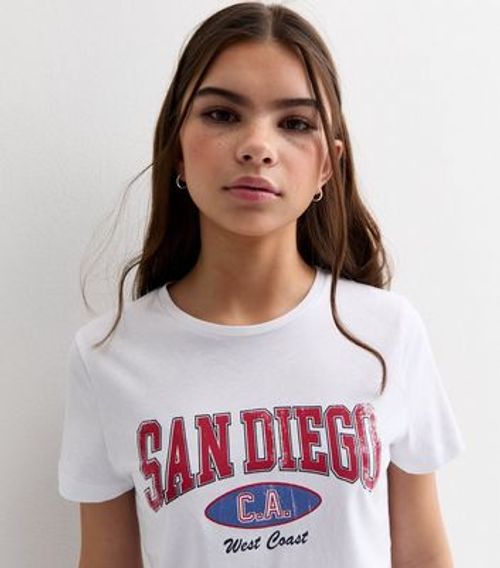 Girls White San Diego Logo...