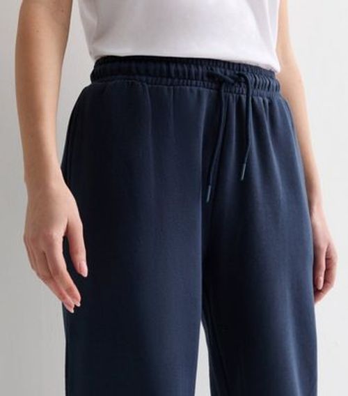 Navy Drawstring Wide Leg...