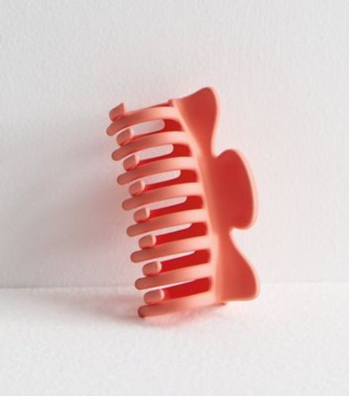 Coral Matte Large Hair Claw...