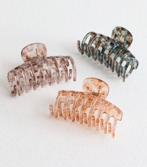 3 Pack Flecked Mini Hair Claw...