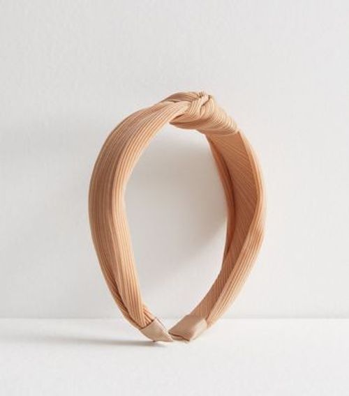 Camel Ribbed Knot Headband...