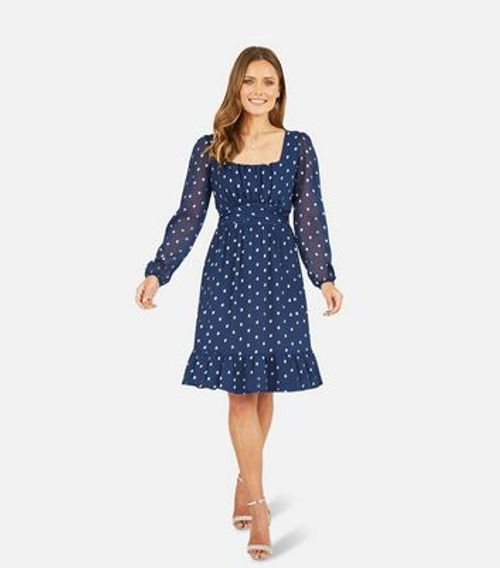 Mela Navy Metallic Spot Mini...