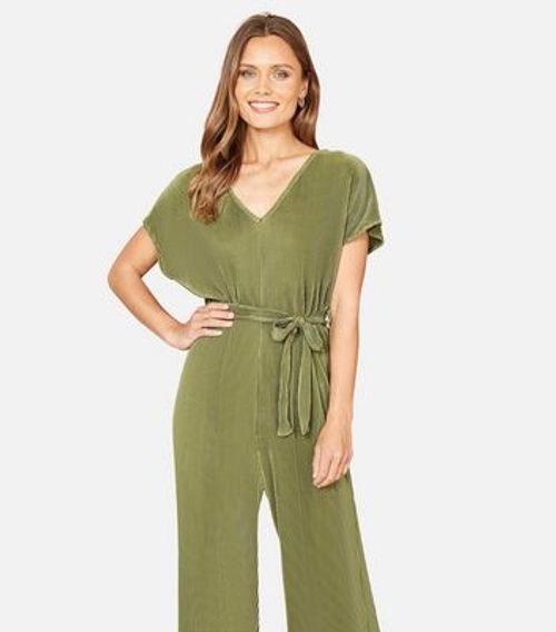 Mela Green V Neck Jumpsuit...