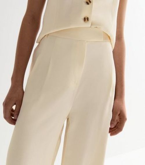 Cream Wide Leg Trousers New...