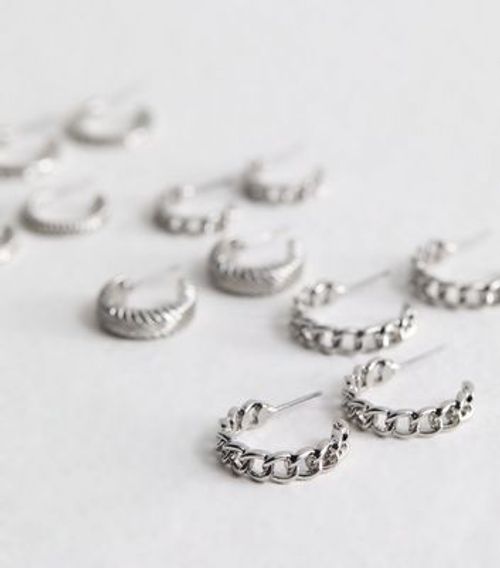 6 Pack Silver Chunky Chain...