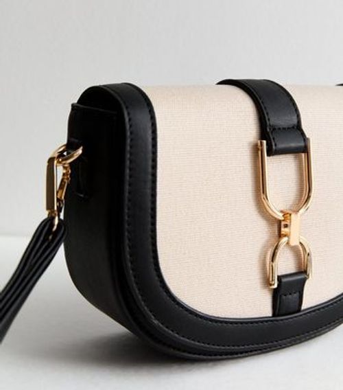 Black Canvas Cross Body...