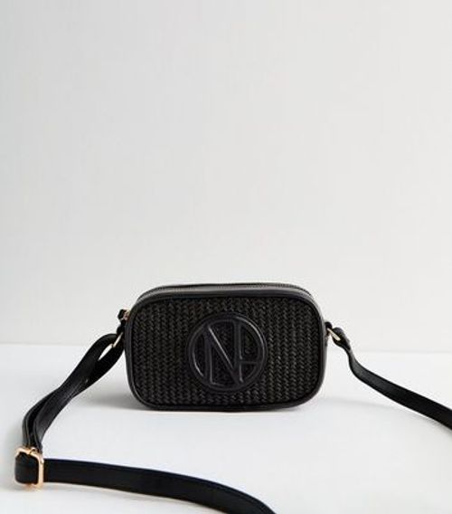 Black Raffia Cross Body...