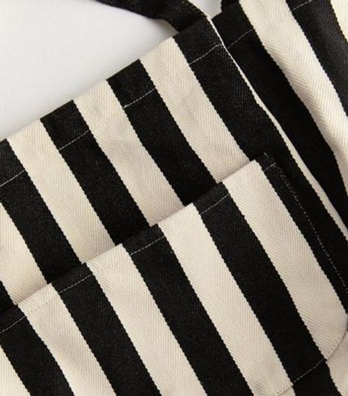 Black Stripe Slouch Tote Bag...