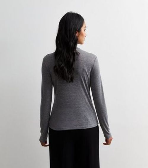 Dark Grey Sheer Jersey High...