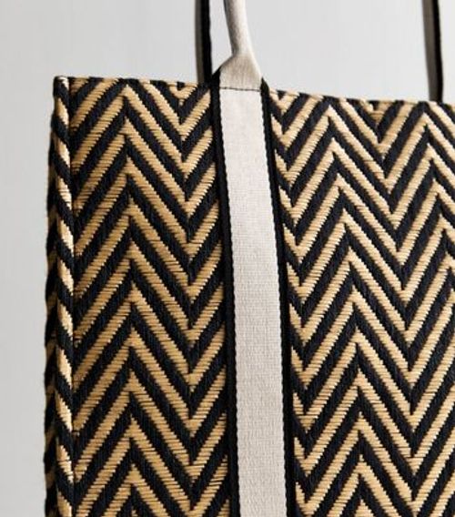 Black Chevron Raffia Large...