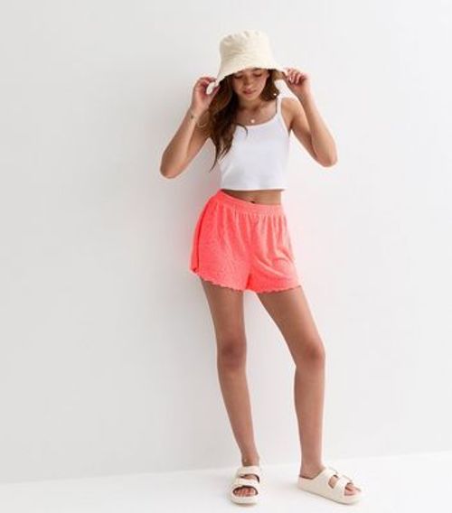 Girls Coral Flower Towelling...