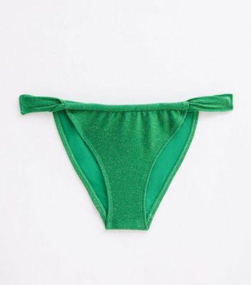 Green Glittered Tanga Bikini...