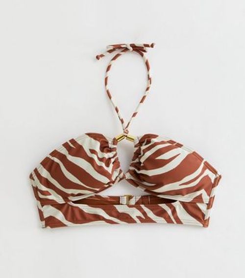 Brown Zebra Print Bandeau...