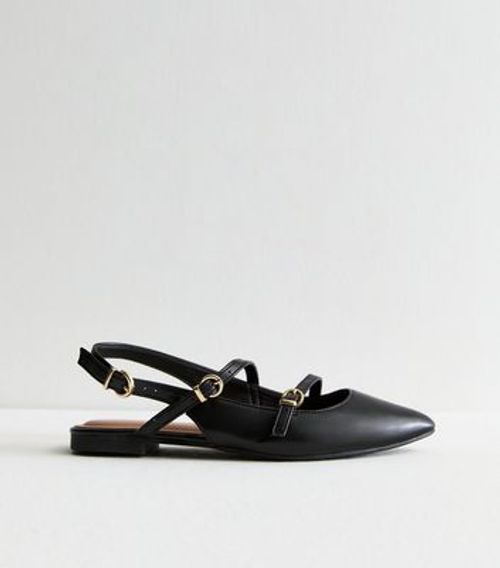 Black Multistrap Pointed Toe...