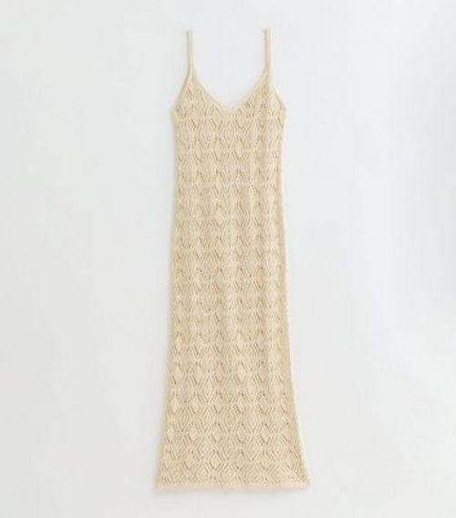 Cream Glitter Crochet Beach...