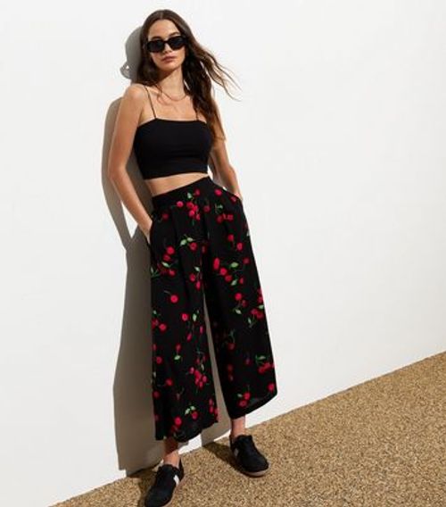 Black Cherry Print Cropped...