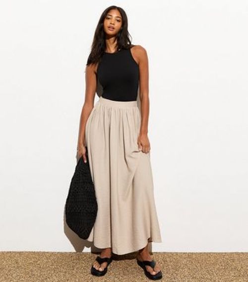 Stone Textured Midi Skirt New...