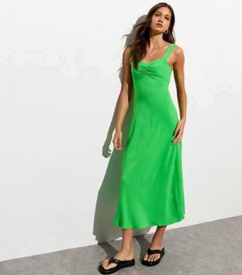 Green Ruched Front Cut Out...