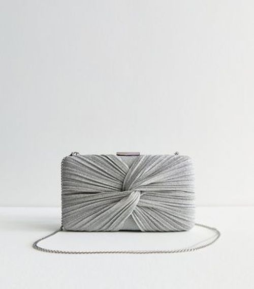 Silver Glitter Boxy Clutch...