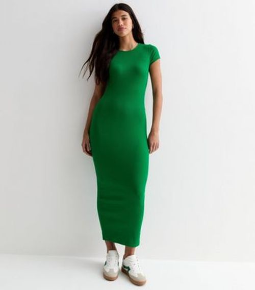 Tall Green Ribbed Cap Sleeve...