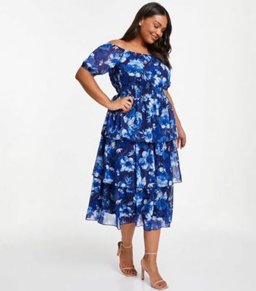 Quiz Curve Blue Tiered Midi...