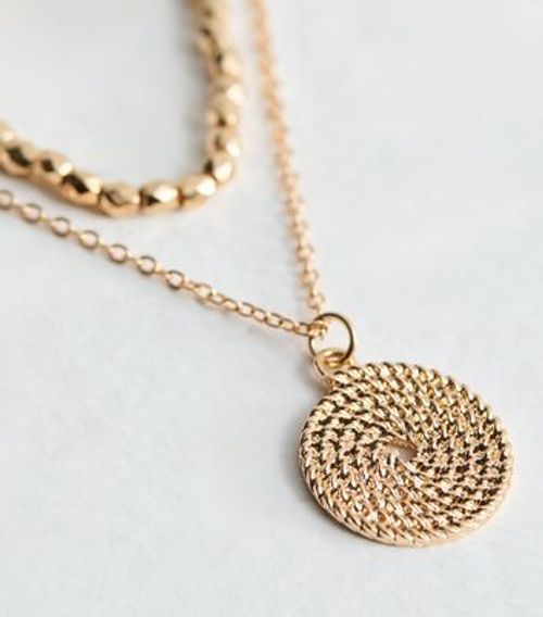 Gold Layered Textured Pendant...