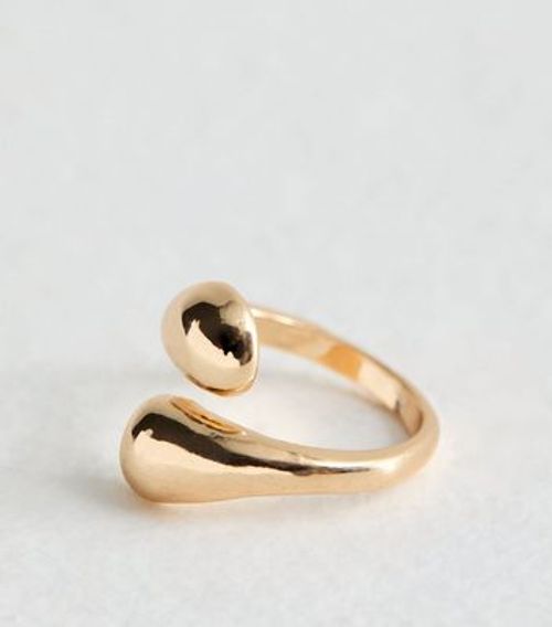 Gold Teardrop Wrap Ring New...