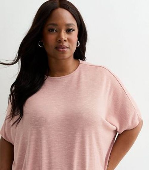 Curves Pale Pink Batwing...