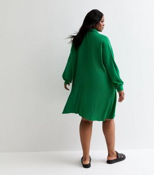 Curves Green Plisse Pleat...