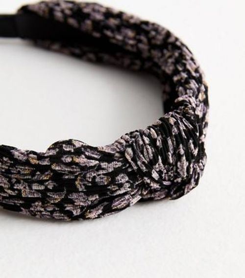 Black Animal Print Knot...