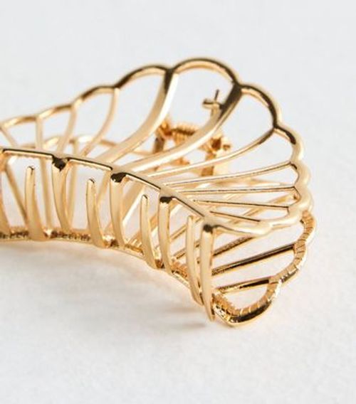 Gold Metal Shell Hair Claw...