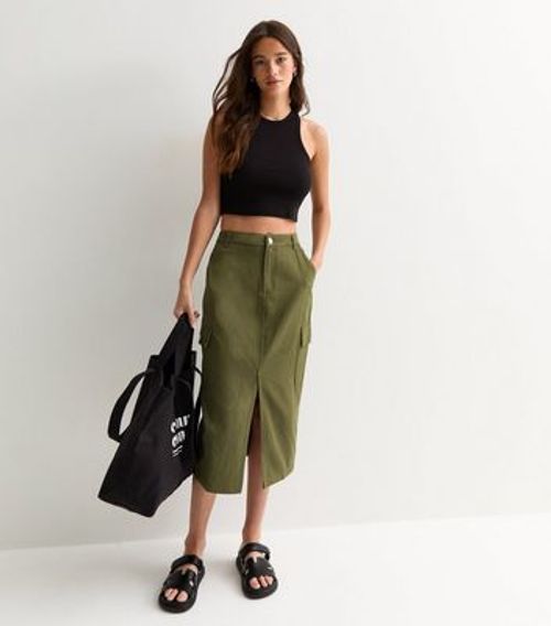 Gini London Olive Cargo Midi...