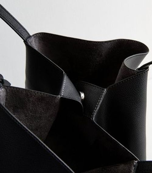Black Slouchy Tote Bag New...