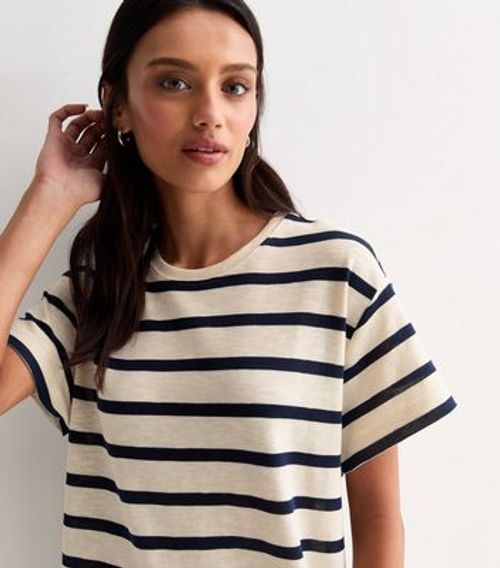 Navy and Cream Stripe...