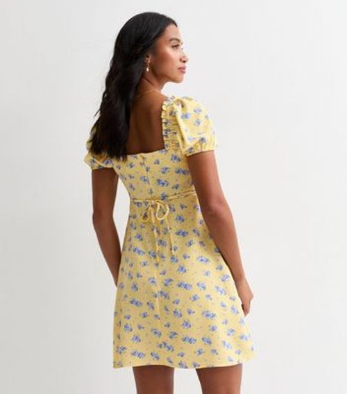 Petite Yellow Floral-Print...