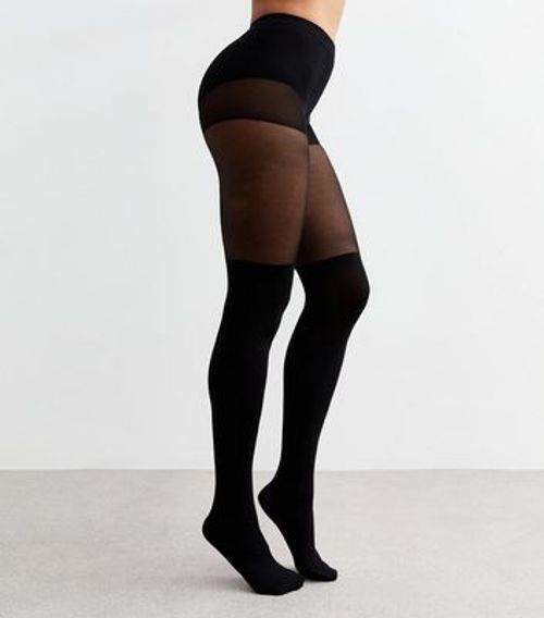 Black Mock Suspender Tights...