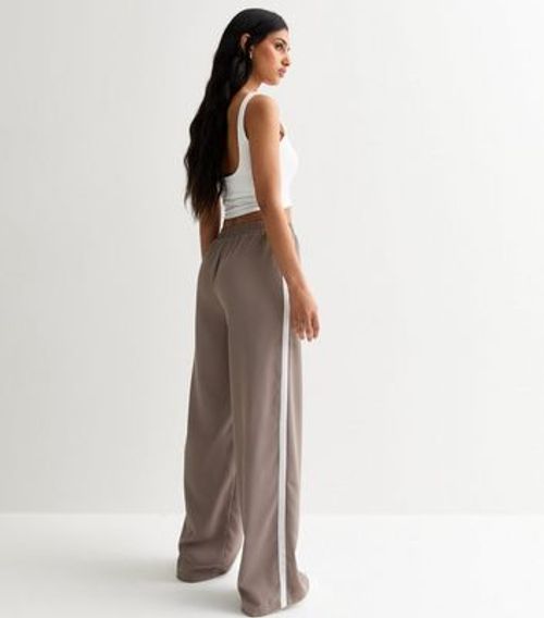 Brown Stripe Wide Leg...