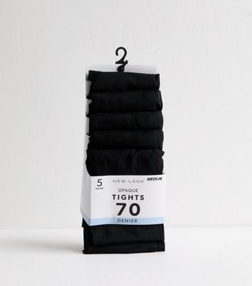 5 Pack of Black Opaque 70...