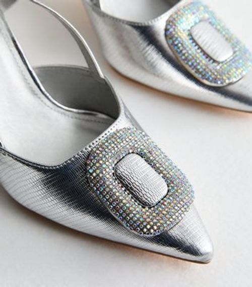 Truffle Silver Slingback...