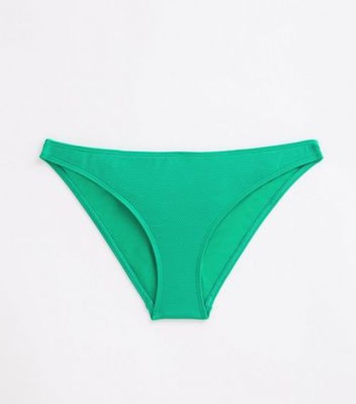 Green Textured Bikini Briefs...